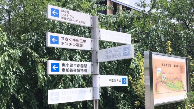 梅小路公園案内表示