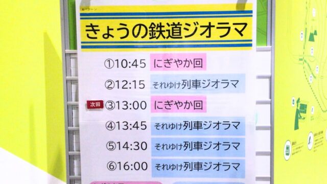 京都鉄道博物館 ジオラマ 時間